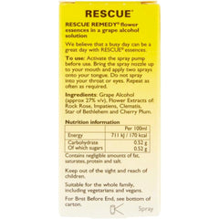 Close-up of Rescue Remedy Rescue Spray nozzle and pump