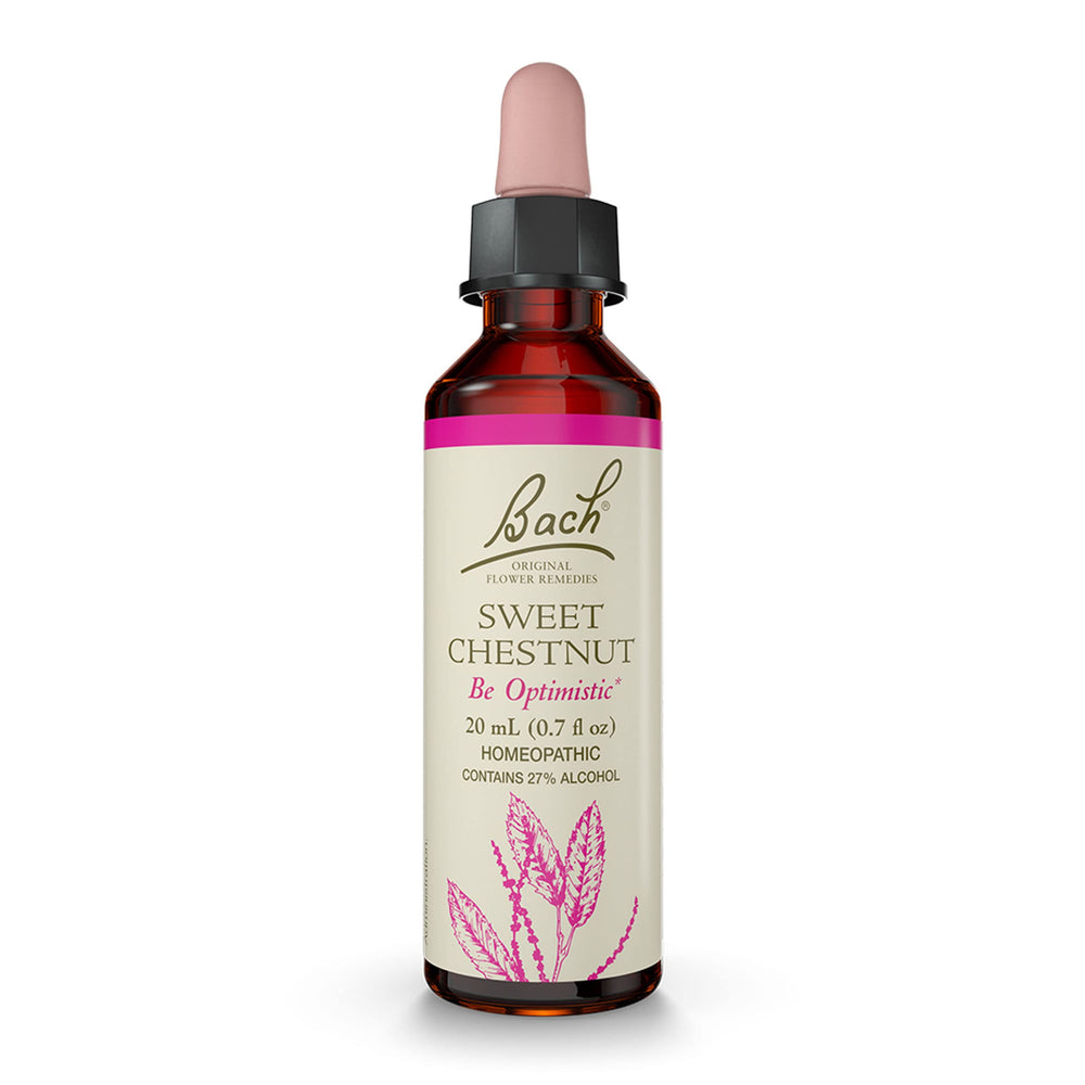 20ml dropper bottle of Bach Sweet Chestnut Flower Remedy