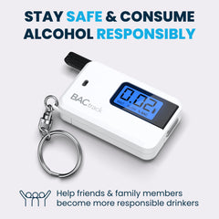Fold-out mouthpiece on BACtrack Go Keychain Breathalyzer White