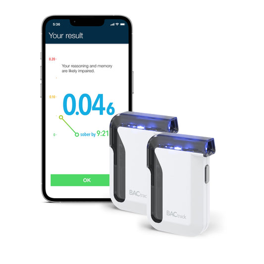 Two-pack of BACtrack Mobile Breathalyzer with packaging