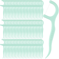 Bulk Baderke floss picks 200 count in light green packaging
