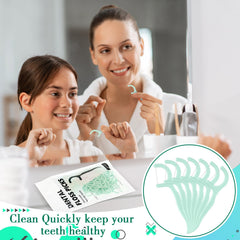 Quality plastic handle and tough round floss material