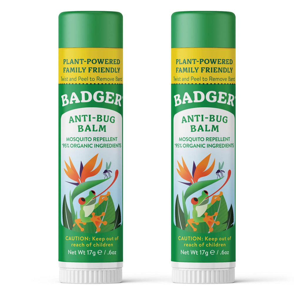 Badger Bug Repellent Stick application—mess-free, natural mosquito protection on skin.