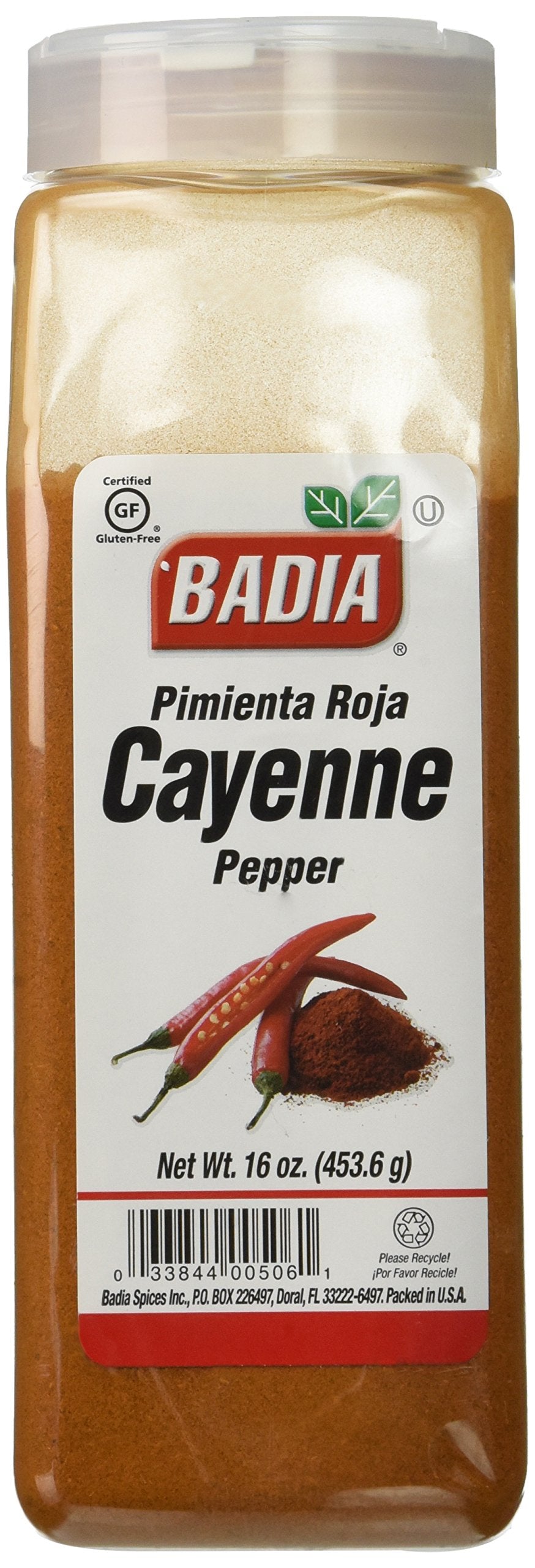 Badia Pepper Cayenne 16 oz bottle front view