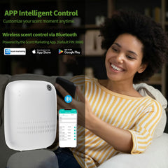 Baieshiji Bluetooth app setup for personalized scent control.