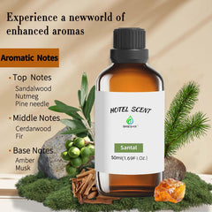 BAIESHIJI Santal Scent sandalwood-cedarwood-notes image highlights rich woodsy aroma for calming spaces