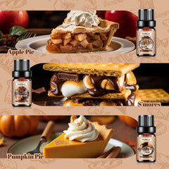 Pumpkin Pie fragrance oil in a dark amber bottle