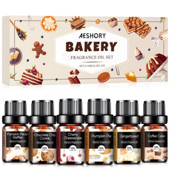 Bakery Essential Oils Set 6x10ml bottles displayed