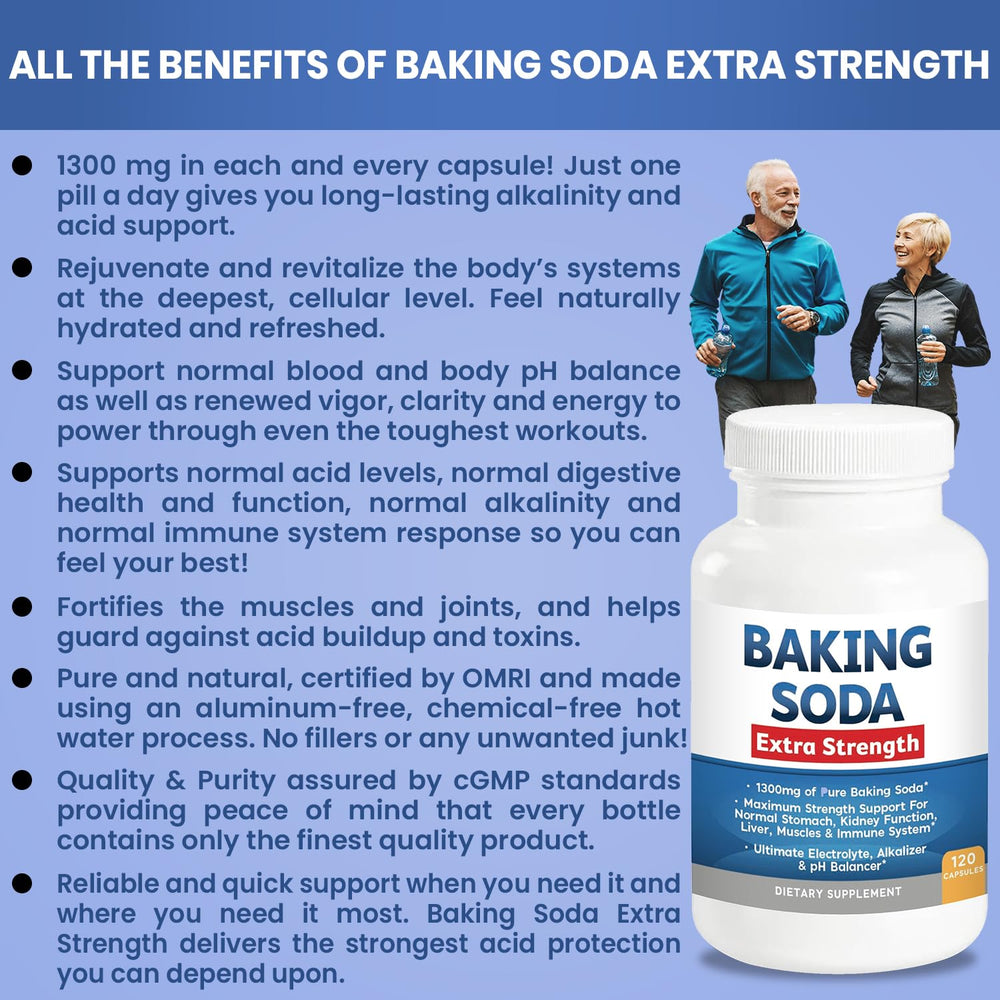 Organic-use baking soda capsules in veggie capsule – image 03