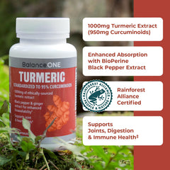 Ginger extract and turmeric capsules component image