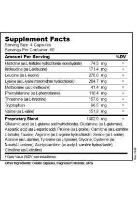 Close-up of free-form amino acids powder