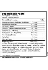Close-up of free-form amino acids powder