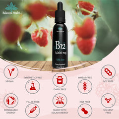 Raspberry flavor bottle with dropper and label text