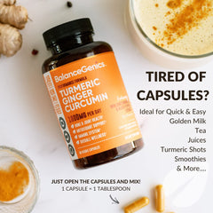 Label highlighting 95% curcuminoids in turmeric complex