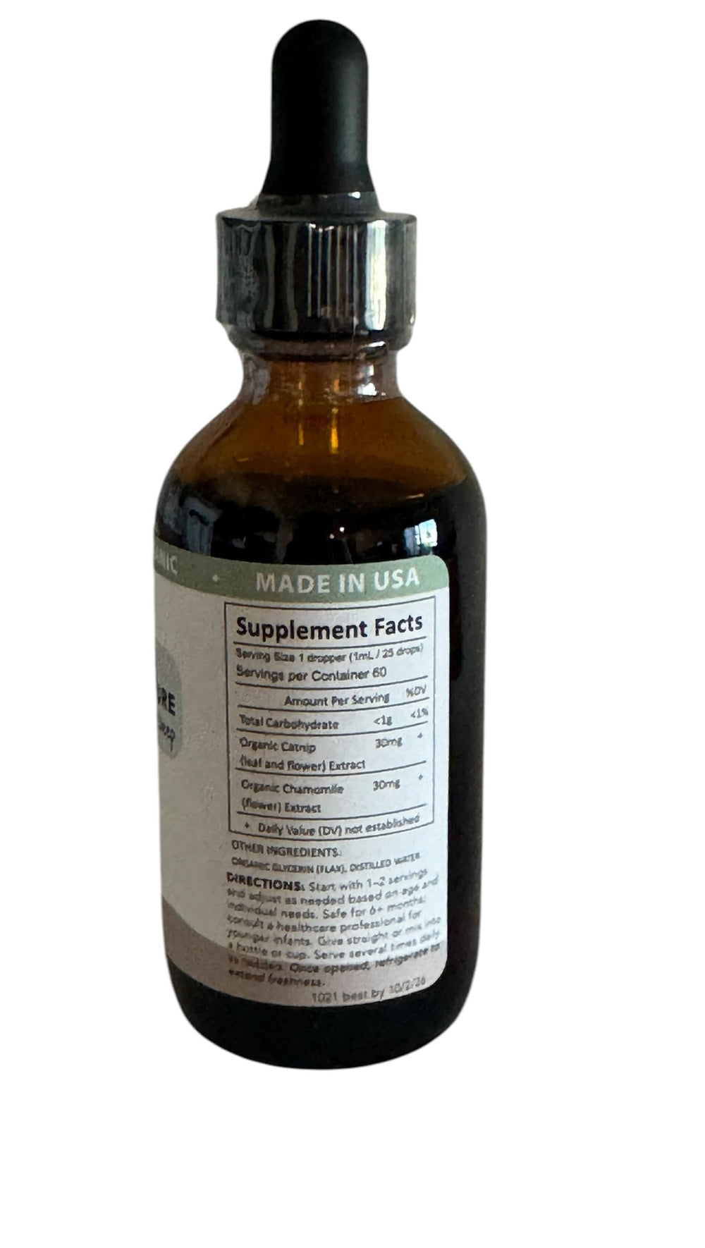 Usage instructions for Balm Baby Teething Tincture