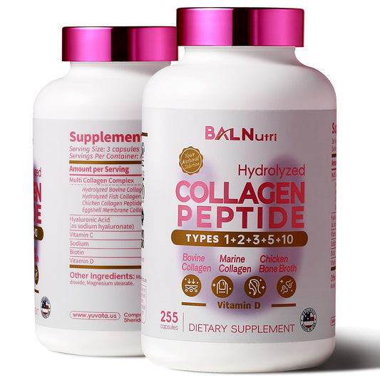 BALNUTRI Collagen Peptide + Hyaluronic Acid bottle front