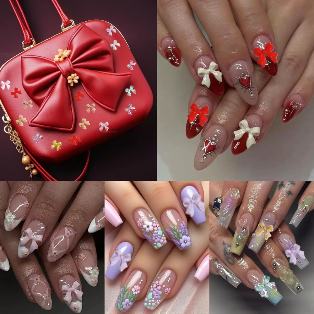 BANA ART Nail charms come in four sizes for versatile nail art.