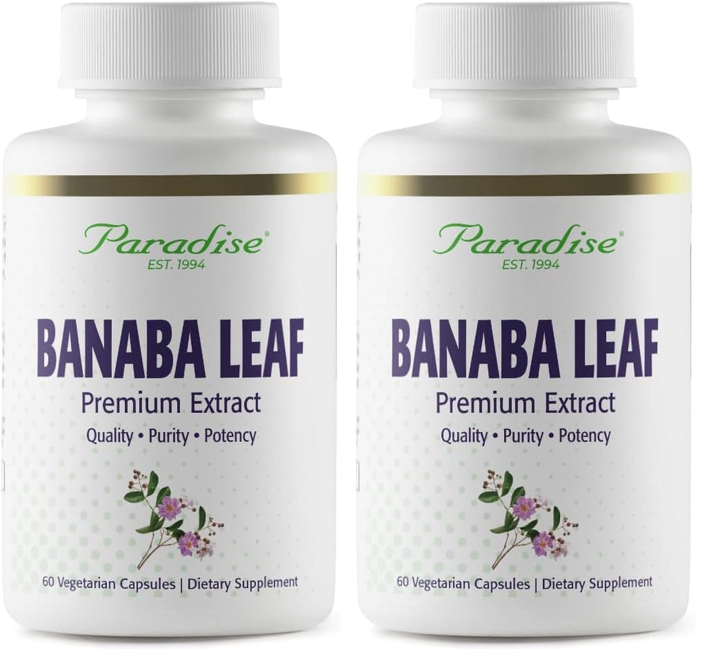 Paradise Herbs Banaba Leaf 12:1 Extract bottle front view