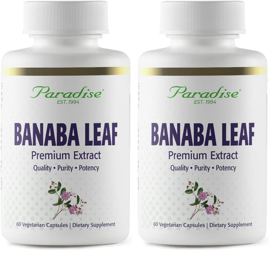 Paradise Herbs Banaba Leaf 12:1 Extract bottle front view