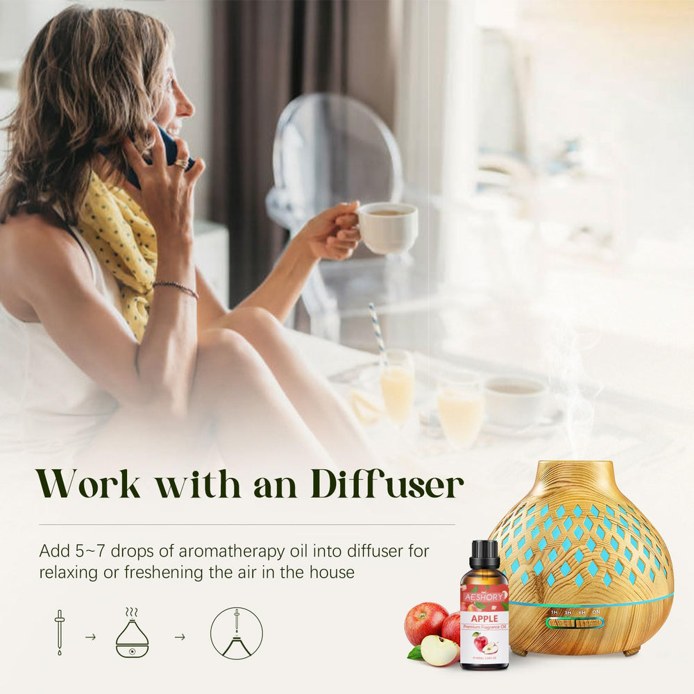 Diffuser with banana fragrance oil in a living room setting