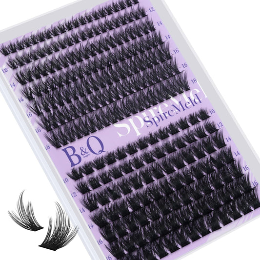 BandQaugen SpireMeld manga lash clusters 80D offer fluffy volume for a bold eye look.