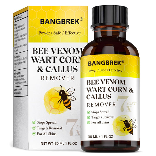 Bangbrek Bee Venom Wart Remover bottle with precise applicator for at-home wart care and callus reduction.
