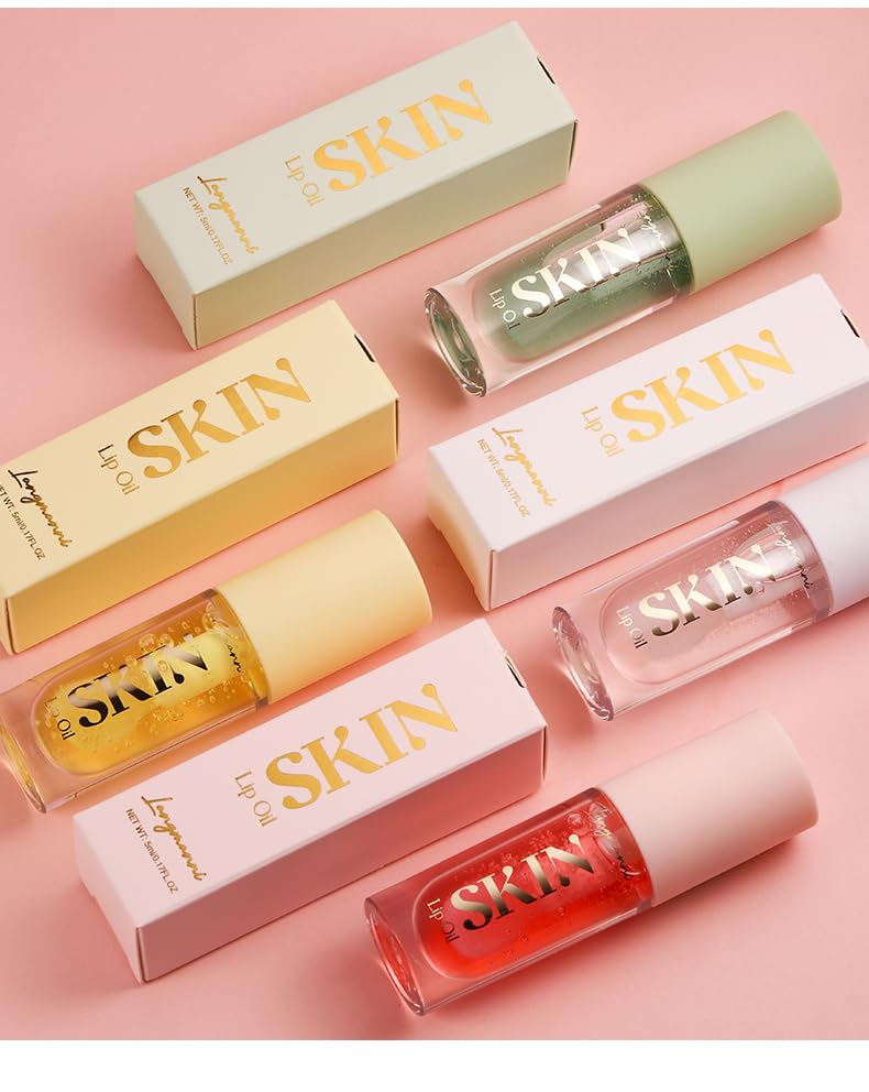 Bangfeng lip glow oil lacquer-shine texture showcases ultra-sleek lips.
