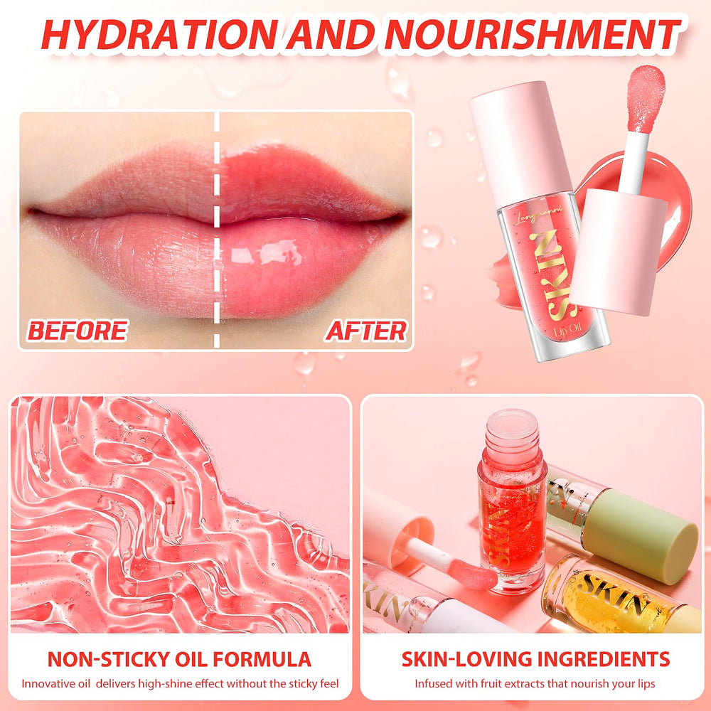 Bangfeng lip oil big brush head applies evenly for fuller lips.
