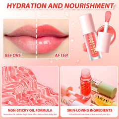 Bangfeng lip oil big brush head applies evenly for fuller lips.