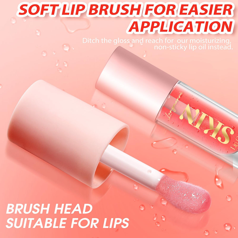 Bangfeng lip oil glossy finish offers lacquer-like shine for lips.