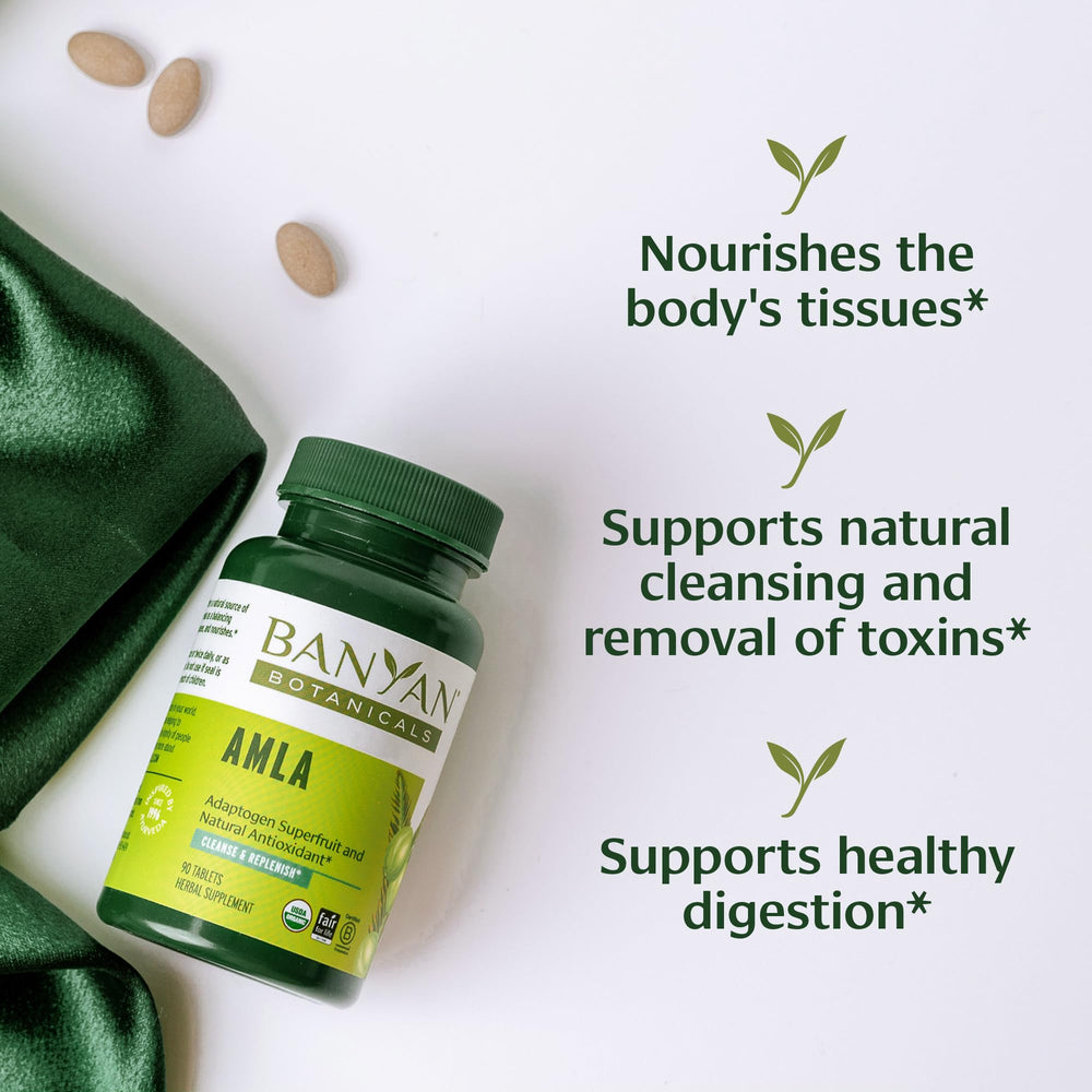 Label of Banyan Botanicals Amla Tablets