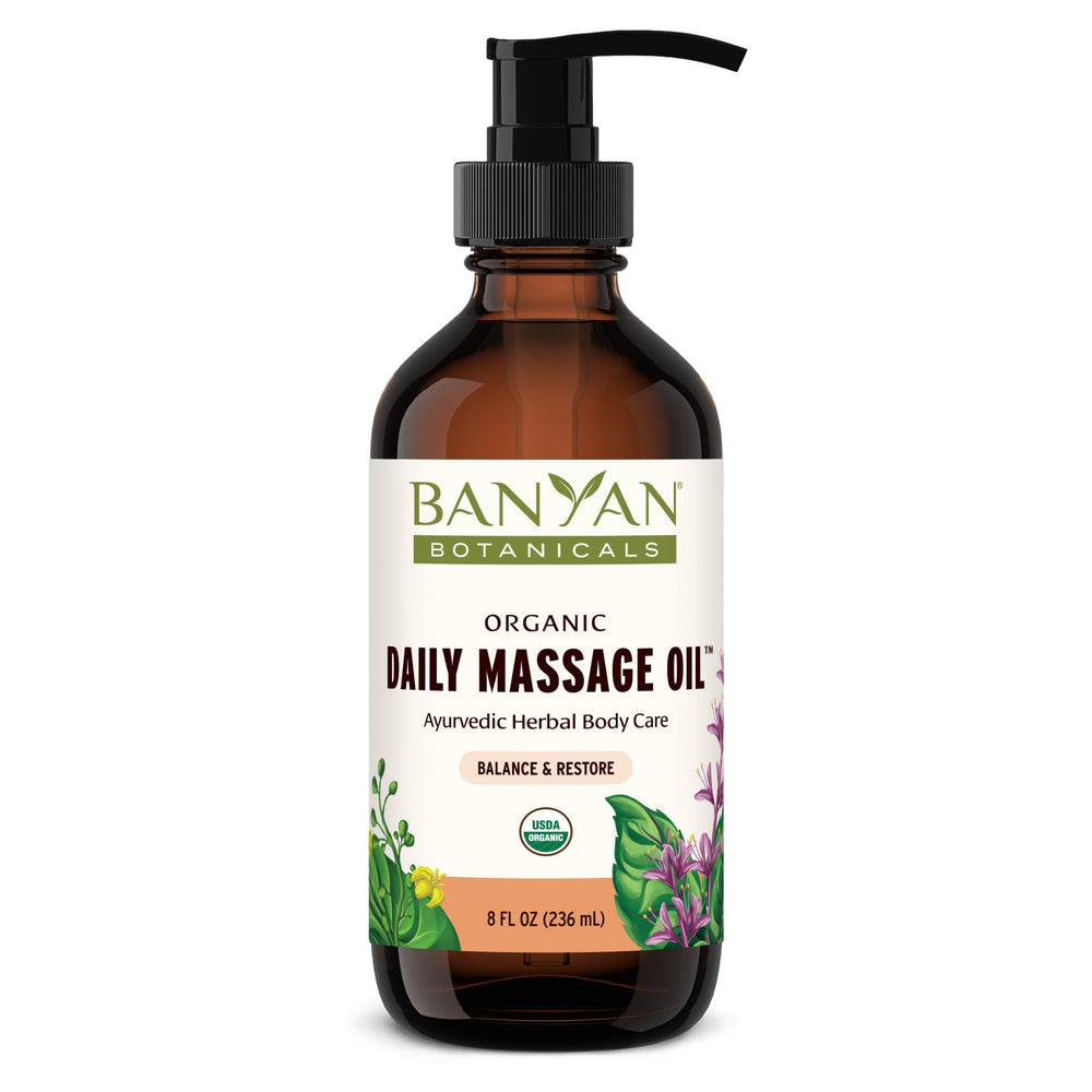Banyan Botanicals Daily Massage Oil 8 oz bottle