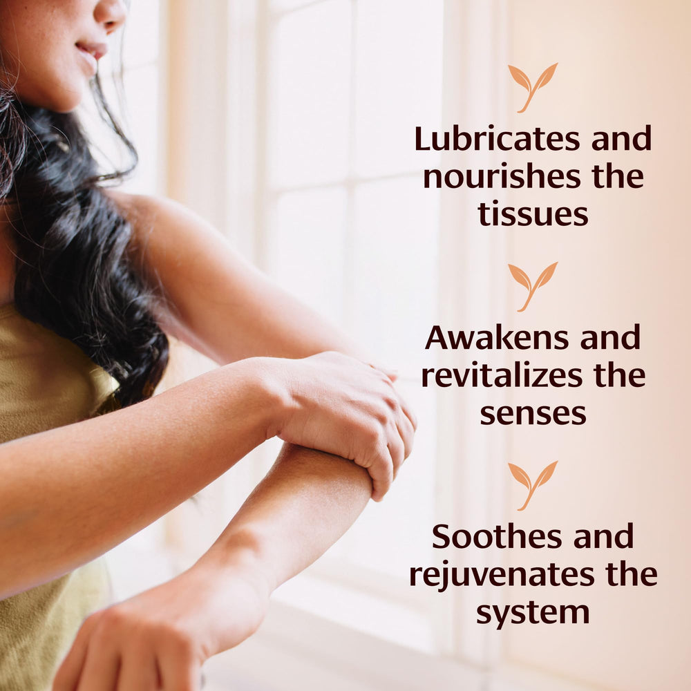 Herbal ingredients panel for Banyan Daily Massage Oil