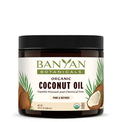 Banyan Botanicals Coconut Oil 14 oz bottle – expeller-pressed and organic