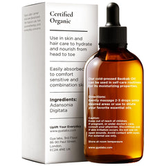 Baobab oil applied to skin for smoothness