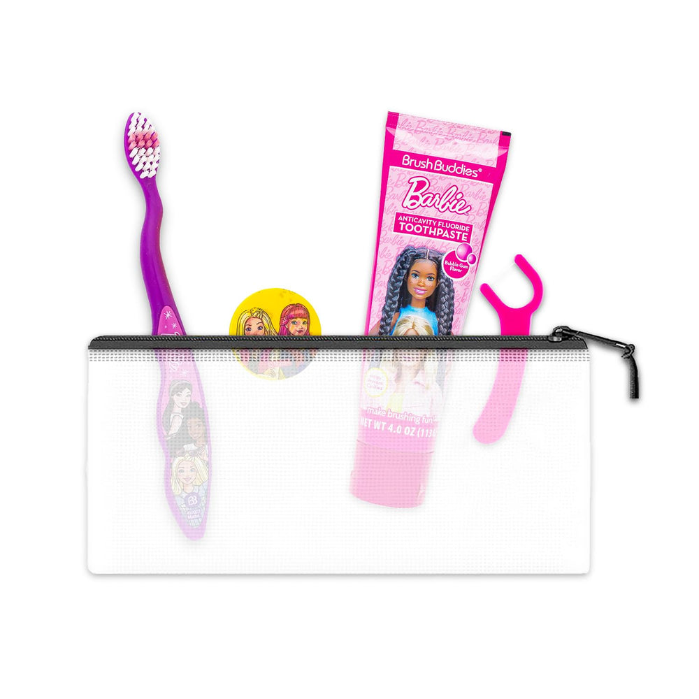 Mini travel bag included in the Barbie Oral Care Traveling Kit