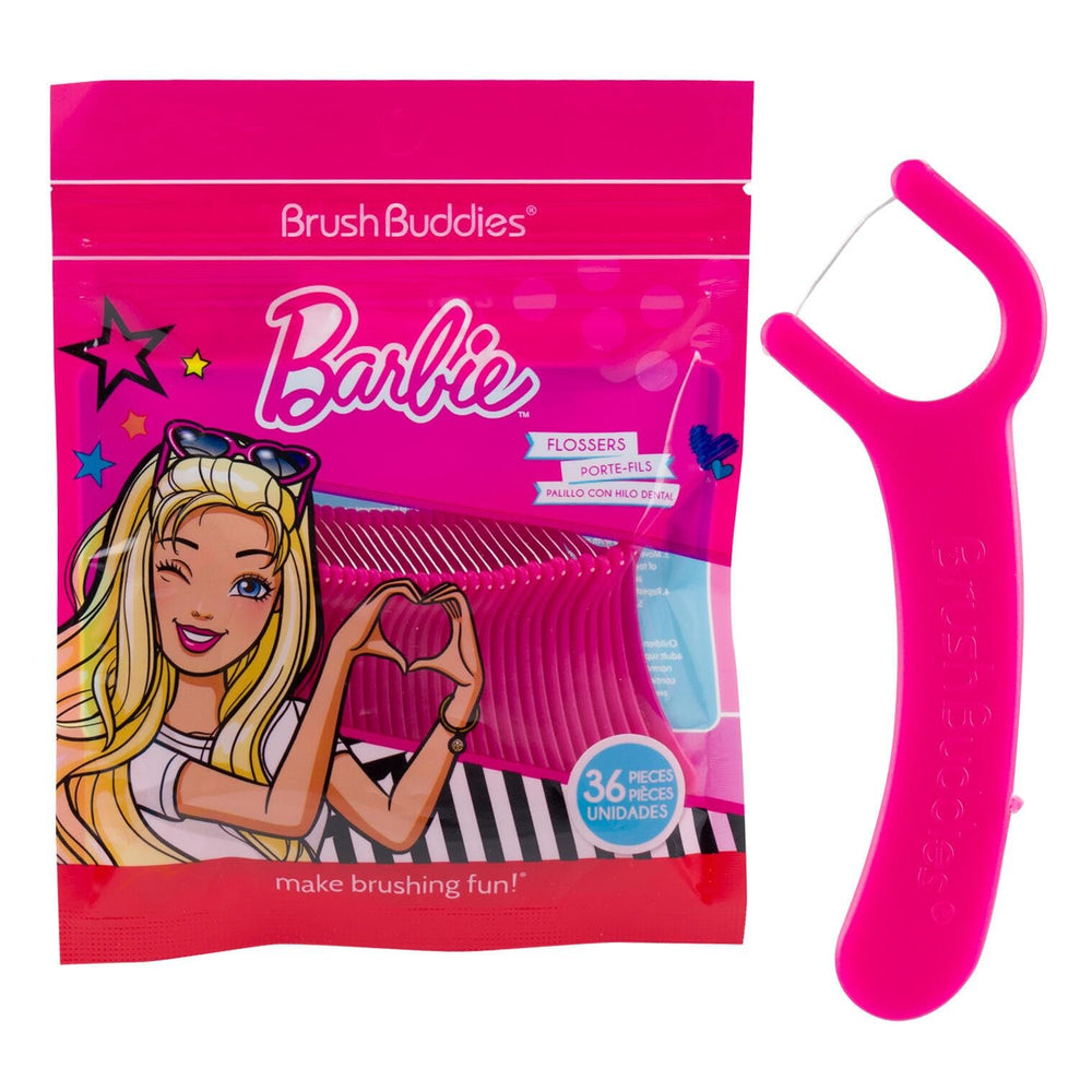 Barbie floss pack included in the traveling kit