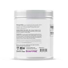 Close-up of berries and Acai ingredients featured in BPN Strong Reds