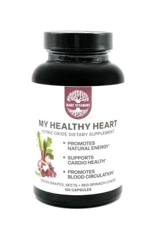 Bare Vitamins My Healthy Heart bottle and label