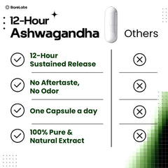 Hero image showing BareLabs Ashwagandha 300mg Prolanza Time Release capsule bottle