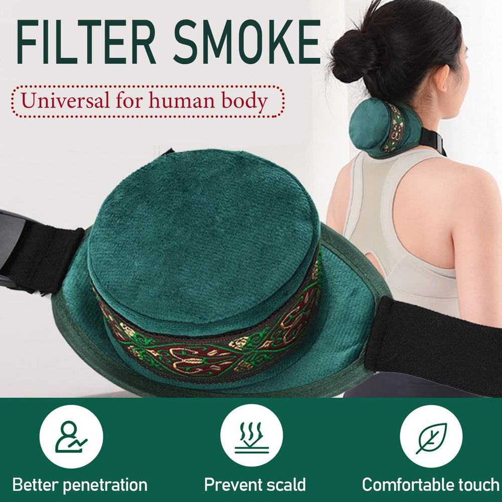 Copper moxa box with high quality breathable velvet smoke filter bag