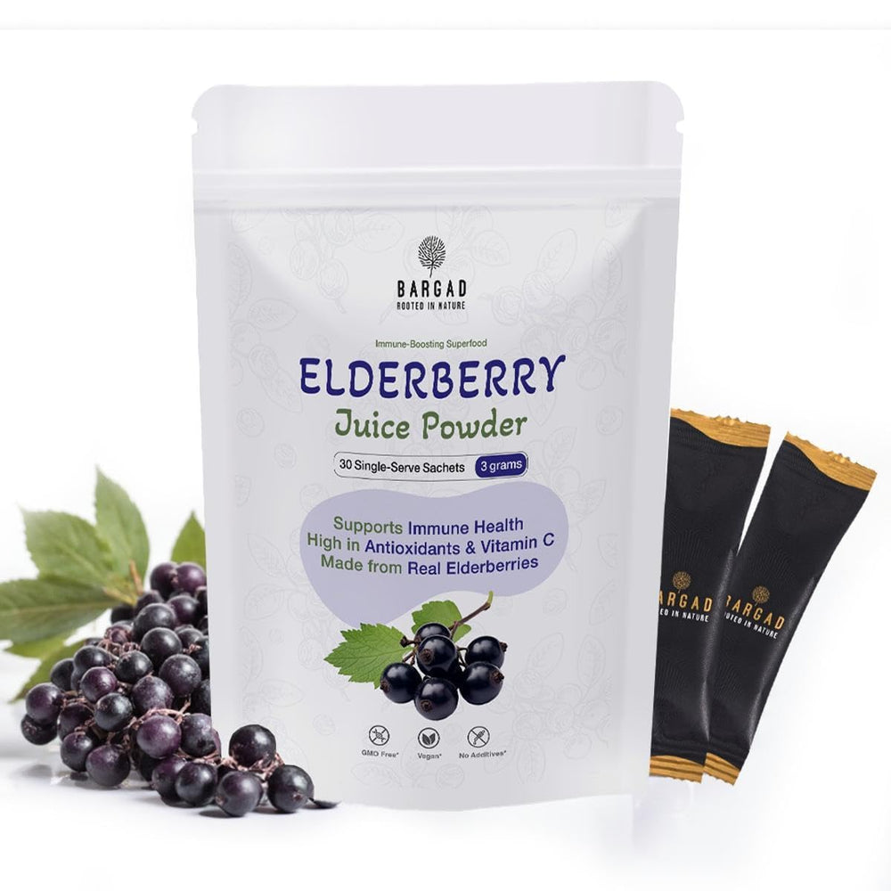 Bargad Elderberry Juice Powder box with 30 sachets