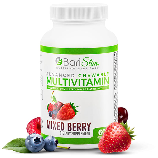 BariSlim Advanced Chewable Bariatric Multivitamin bottle front view
