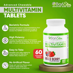 Chewable mixed berry BariSlim vitamins