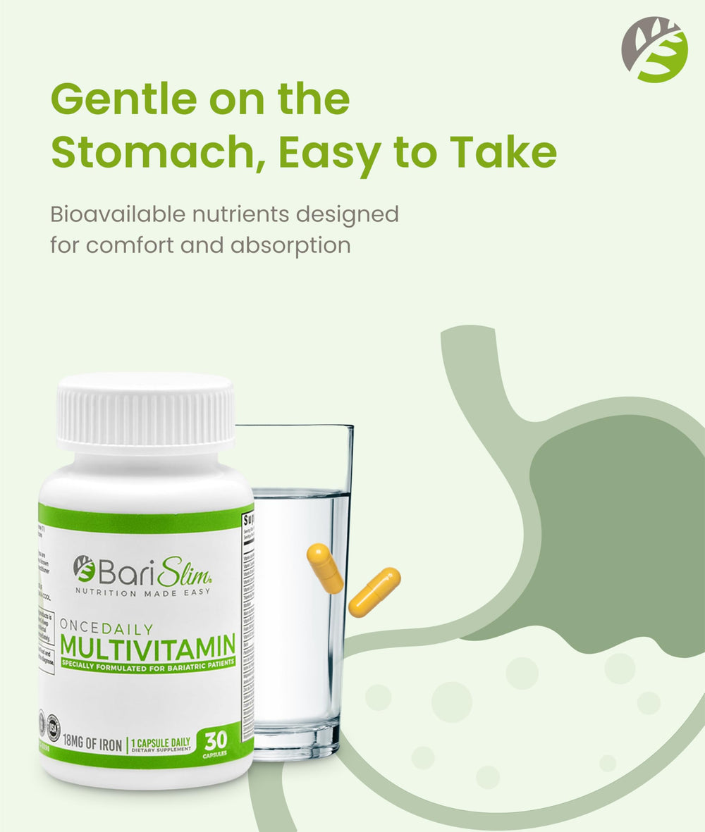 Back panel of BariSlim bottle with supplement facts