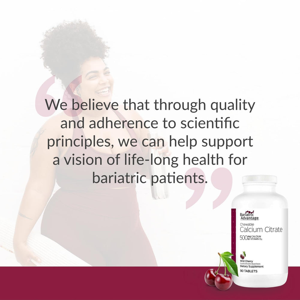 Serving suggestion: Wild Cherry flavor chewables for bariatric patients