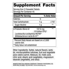 FloraVantage tablet closeup shows convenient chewables for daily use.