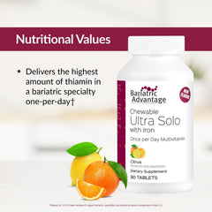 Person taking one-a-day Bariatric Advantage multivitamin