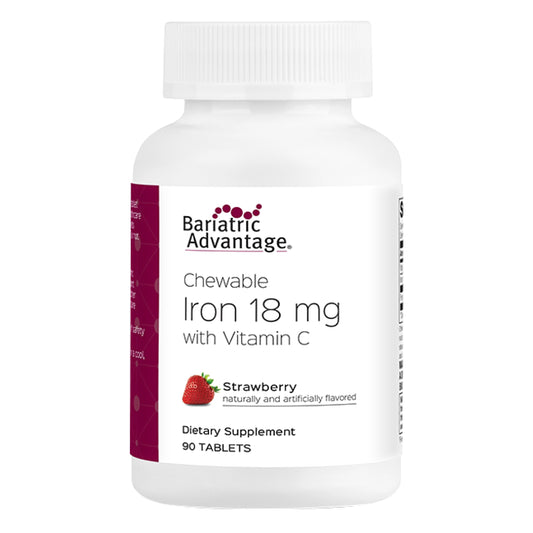 Bariatric Advantage Iron 18 mg with Vitamin C Chewable - Strawberry bottle front