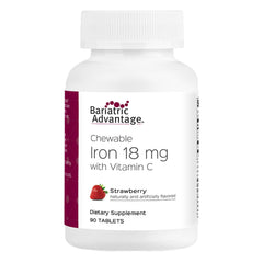 Bariatric Advantage Iron 18 mg with Vitamin C Chewable - Strawberry bottle front